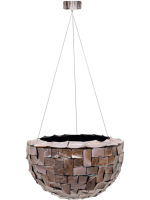 Oceana Pearl hanging bowl brown 33x20cm